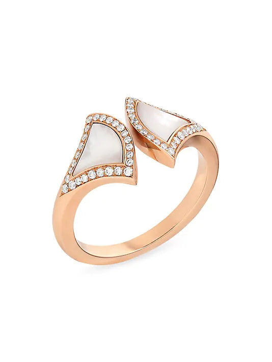 ˇTrend JewelryˇDREAM MOP DIAMOND OPEN RING
