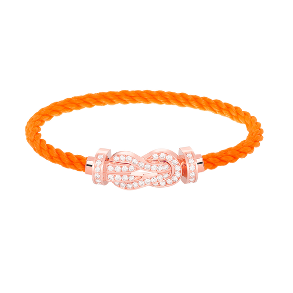 ˇTrend JewelryˇCHANCE LARGE 8 FIGURE BUCKLE FULL DIAMOND BRACELET ROSE GOLD