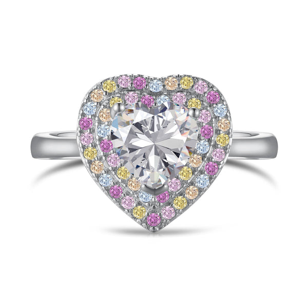 ˇTrend JewelryˇDelicate Ebullient Heart Shape Wedding Ring