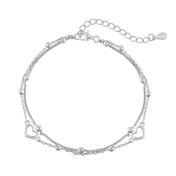 ˇTrend JewelryˇDainty Double Layer Love Heart Bracelet