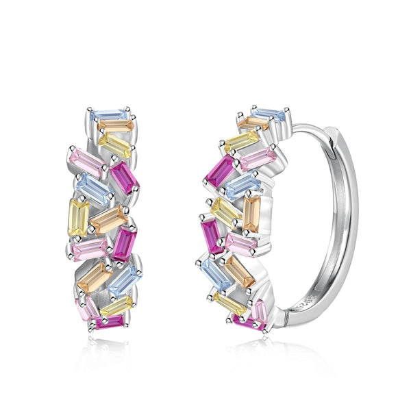 ˇTrend JewelryˇDazzling Colorful Emerald Cut Daily Earrings