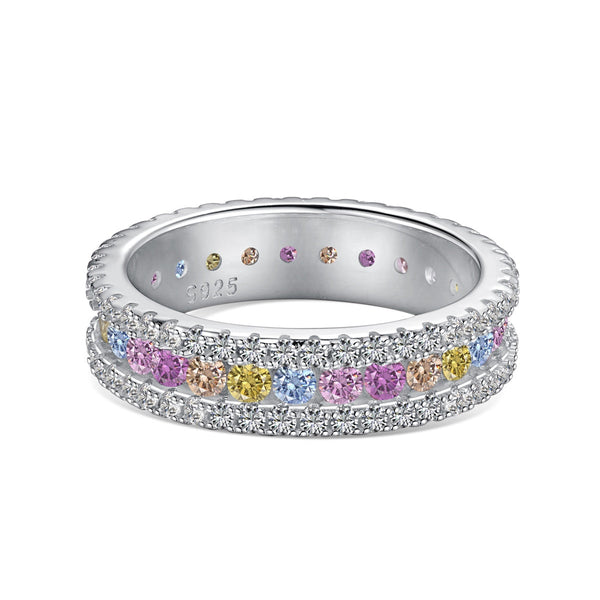 ˇTrend JewelryˇDelicate Colorful Round Cut Daily Ring