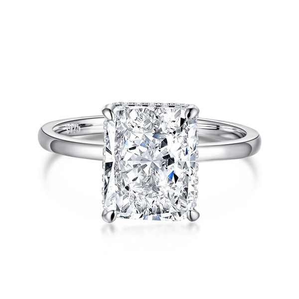 ˇTrend Jewelryˇ4.0 Carat Ornate Enchanting Radiand Cut Banquet Ring