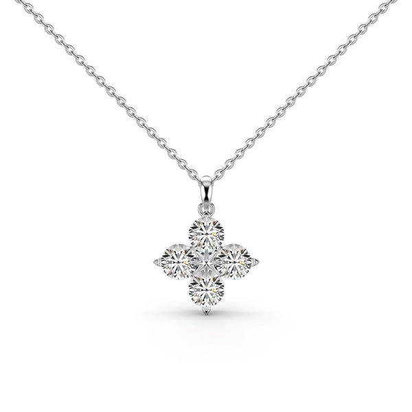 ˇTrend JewelryˇFour-Leaf Clover And Eight-Pointed Star Necklace