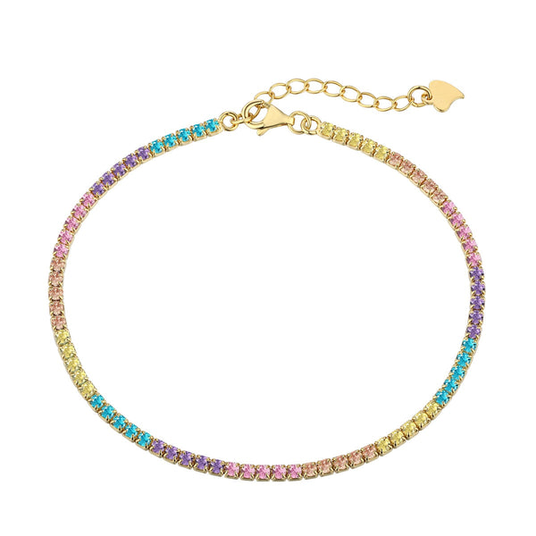 ˇTrend JewelryˇDazzling Colorful Round Cut Daily Bracelet