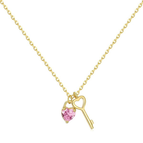 ˇTrend JewelryˇUnique Heart Shape Key Pendent Necklace