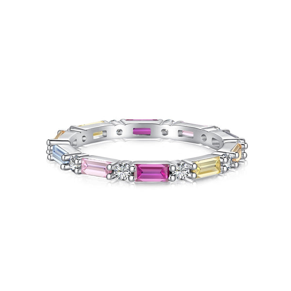 ˇTrend JewelryˇLively In Shades Elegant Radiant Cut Daily Ring