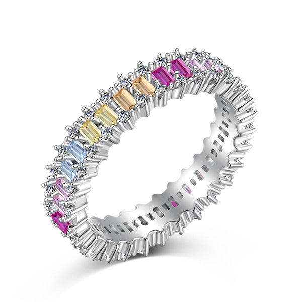 ˇTrend JewelryˇSplashy Ornate Emerald Cut Cocktail Ring