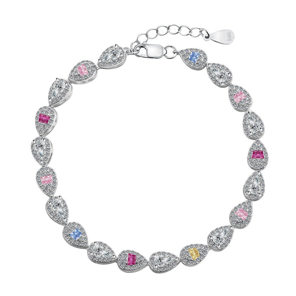 ˇTrend Jewelryˇ0.25 Carat Radiant Water Drop Shape Daily Bracelet