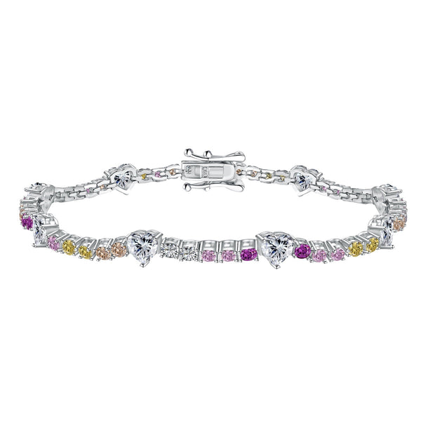 ˇTrend JewelryˇRomantic Heart Shape Round Cut Lover Bracelet