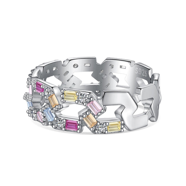 ˇTrend JewelryˇSparkling Vibrant Emerald Cut Daily Ring