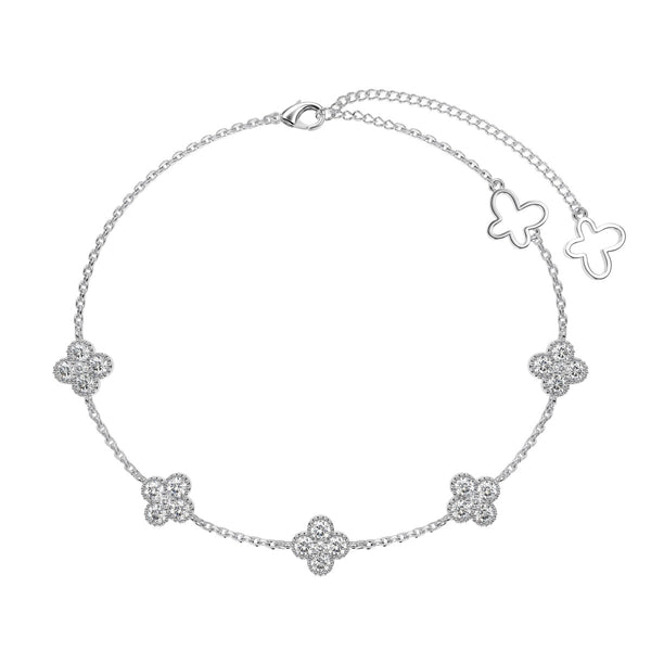 ˇTrend JewelryˇFour-Leaf Clover Hollow Butterfly Bracelet