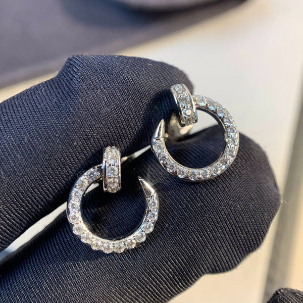 ˇTrend JewelryˇJUSTE EARRINGS SILVER DIAMONDS