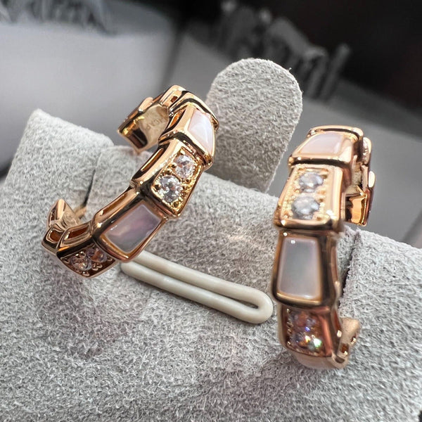 ˇTrend JewelryˇSERPENTI MOP PINK GOLD EARRINGS