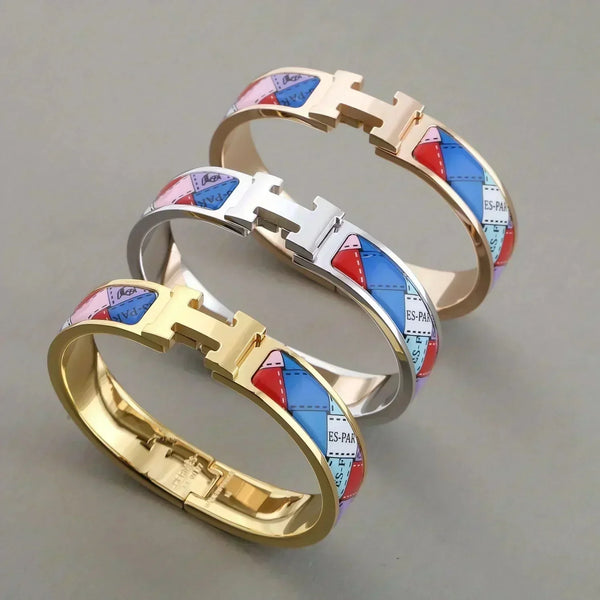 ˇTrend JewelryˇH-ARMBAND GEPUNKTETER RAND 12MM