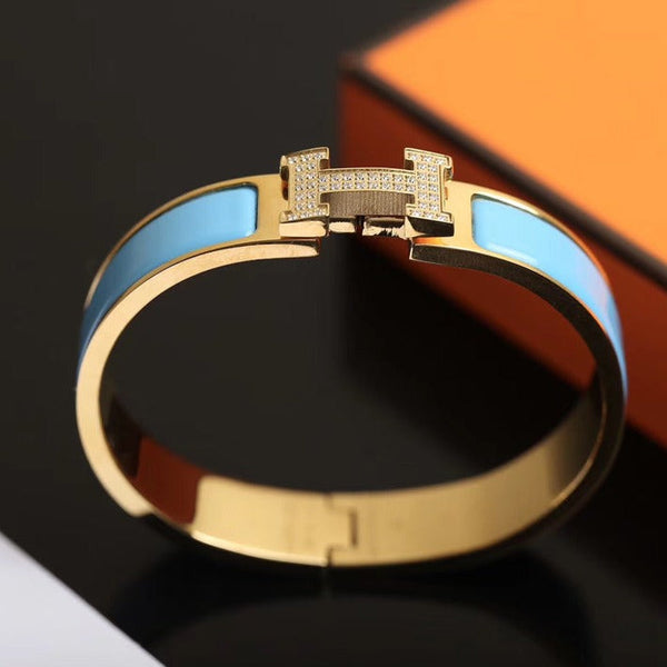 ˇTrend JewelryˇH CLOUD BLUE ARMBAND GOLD DIAMANT