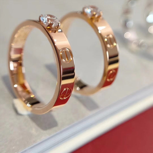ˇTrend JewelryˇLOVE RING 3.6MM 1 BIG DIAMOND