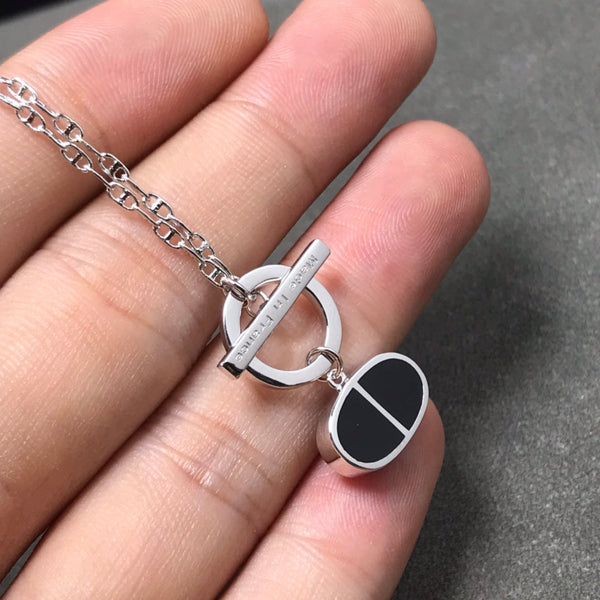 ˇTrend JewelryˇCHAINE VERSO BLACK CERAMIC  NECKLACE