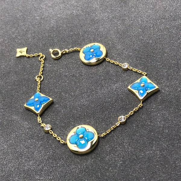 ˇTrend JewelryˇSTAR AND SUN TURQUOISE 4 MOTIFS 3 DIAMONDS
