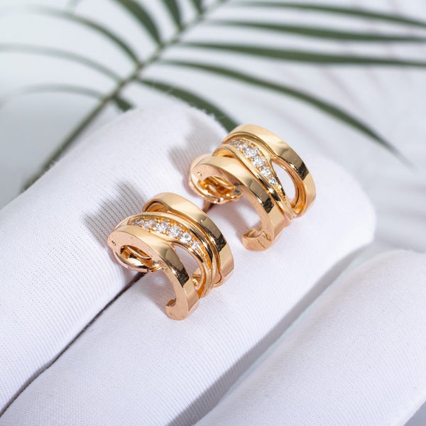 ˇTrend JewelryˇZERO 1 PINK GOLD DIAMONDS EARRINGS