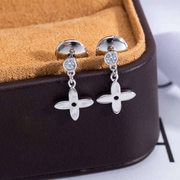 ˇTrend JewelryˇVIDYLLE SILVER DIAMOND MINI DROP EARRINGS