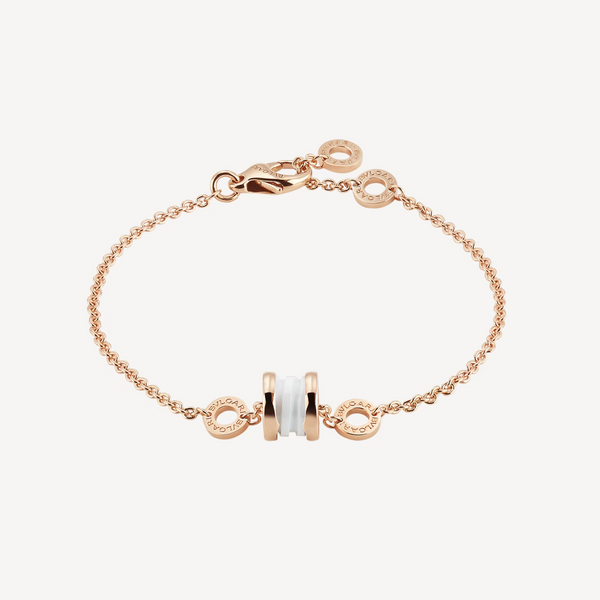 ˇTrend JewelryˇZERO 1 SOFT PINK GOLD AND WHITE CERAMIC BRACELET