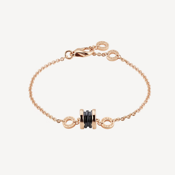 ˇTrend JewelryˇZERO 1 SOFT PINK GOLD AND BLACK CERAMIC BRACELET
