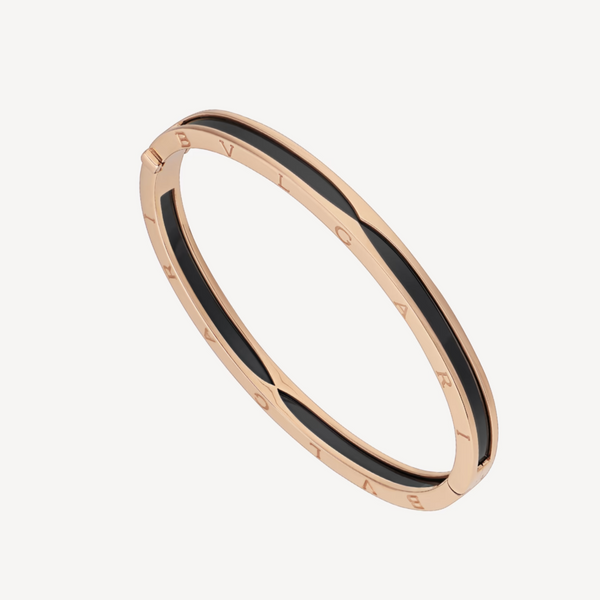 ˇTrend JewelryˇZERO 1 PINK GOLD WITH BLACK CERAMIC BRACELET