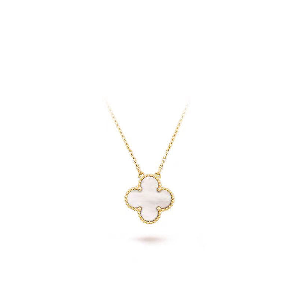 ˇTrend JewelryˇCLOVER 15MM MEDIUM WHITE MOP NECKLACE