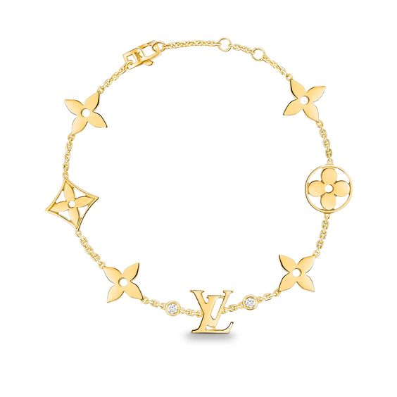 ˇTrend JewelryˇSTAR AND SUN 7 MOTIFS GOLD BRACELET