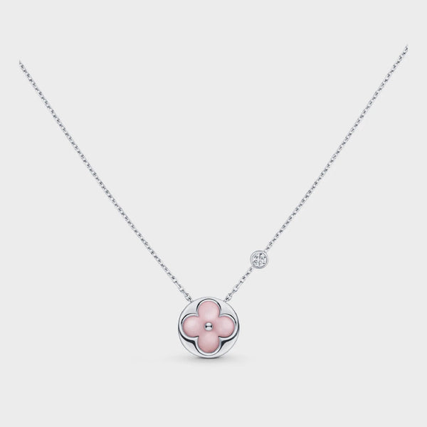 ˇTrend JewelryˇSUN MOTIF PINK MOP SILVER BRACELET