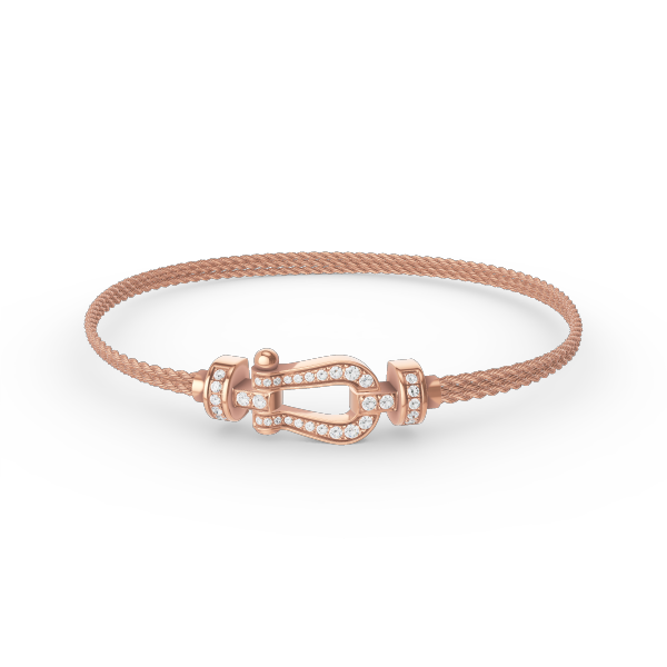 ˇTrend JewelryˇFORCE SMALL HORSESHOE  DIAMOND CHAIN ROPE BRACELET
