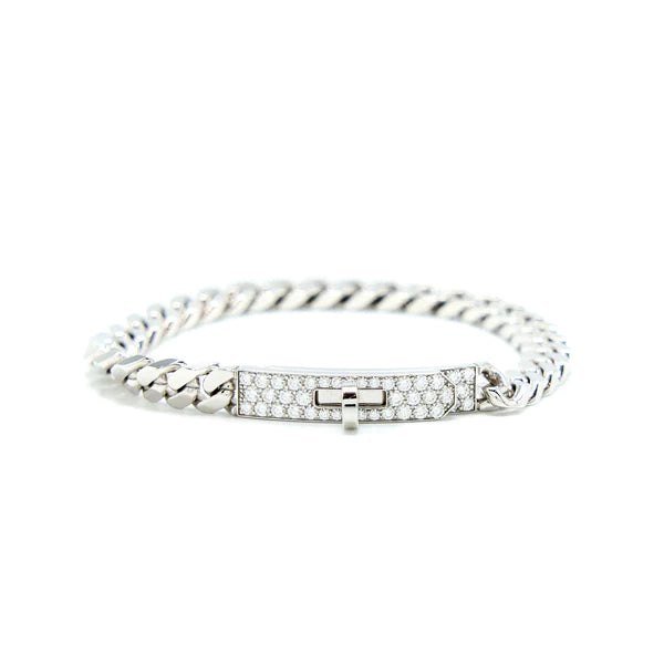 ˇTrend JewelryˇKELLY CHAIN SILVER DIAMOND BRACELET