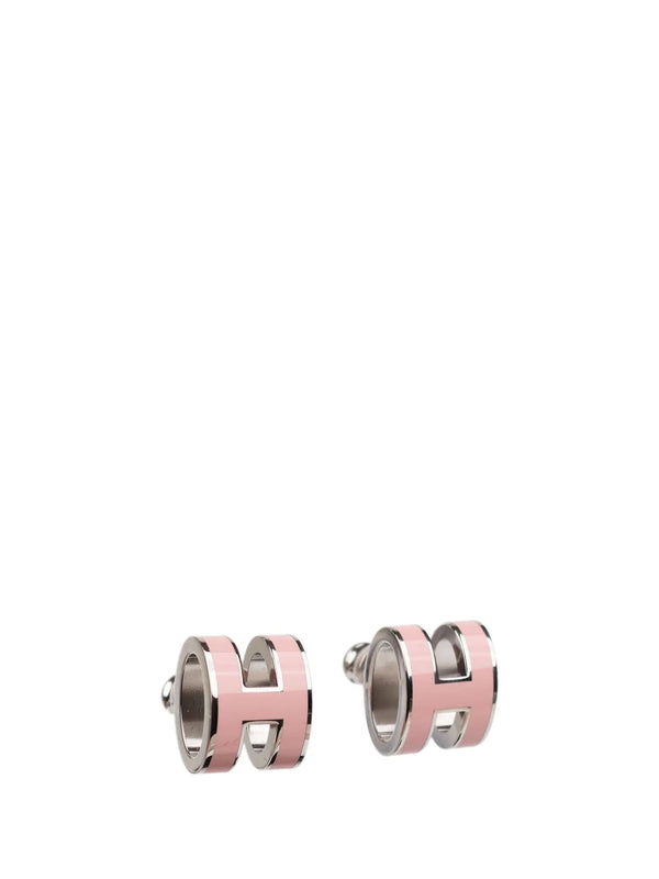 ˇTrend JewelryˇMINI POP H SILVER EARRINGS PINK