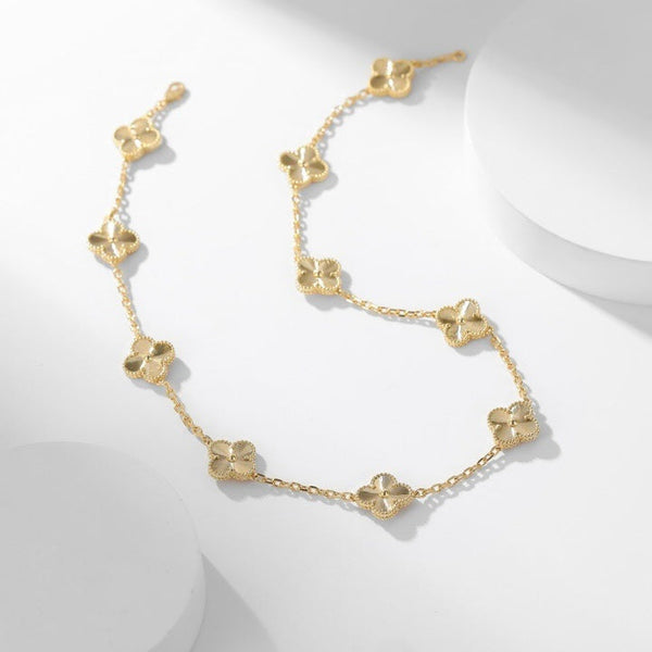 ˇTrend JewelryˇCLOVER 10 MOTIFS LASER NECKLACE