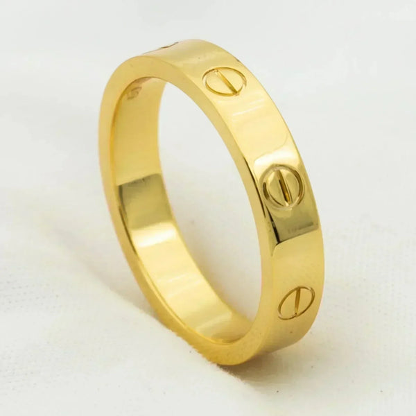 ˇTrend JewelryˇLOVE RING 4MM 1 DIAMOND GOLD