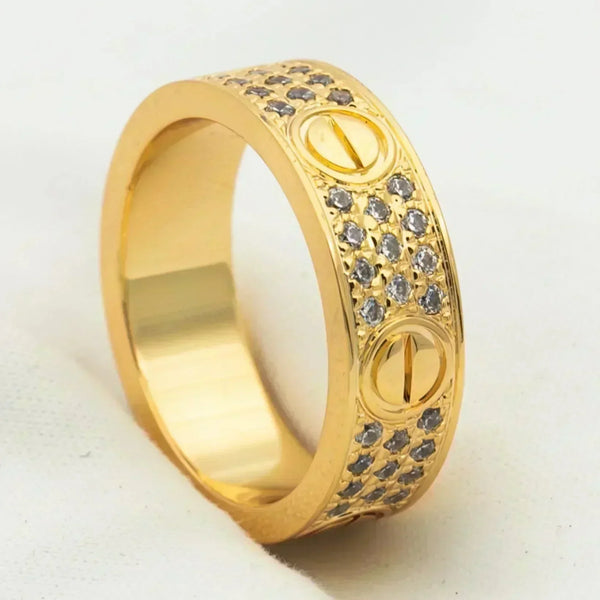 ˇTrend JewelryˇLOVE RING 5.5MM DIAMONDS PAVED