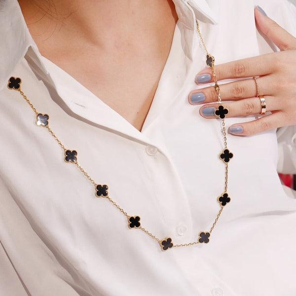 ˇTrend JewelryˇCLOVER 20 MOTIFS ONYX ROSE GOLD