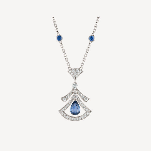 ˇTrend JewelryˇDREAM NECKLACE AGATE DIAMOND SILVER