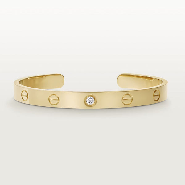 ˇTrend JewelryˇLOVE BRACELET 6.1MM 1 DIAMOND OPEN CUFF