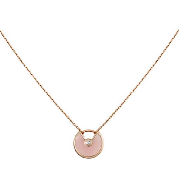 ˇTrend JewelryˇAMULETTE ROSE GOLD PINK MOP NECKLACE