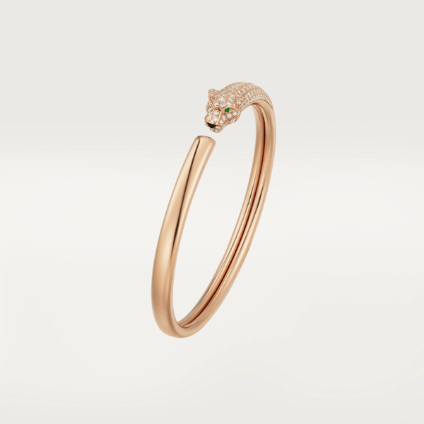 ˇTrend JewelryˇPANTHERE ROSE GOLD DIAMOND OPEN BRACELET