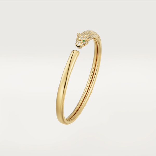 ˇTrend JewelryˇPANTHERE GOLD DIAMOND OPEN BRACELET