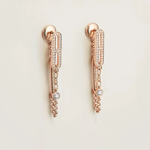 ˇTrend JewelryˇCHAINE CHAOS DIAMOND DROP EARRINGS