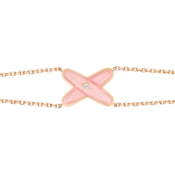 ˇTrend JewelryˇJEUX BRACELET PINK MOP PINK GOLD 1 DIAMOND