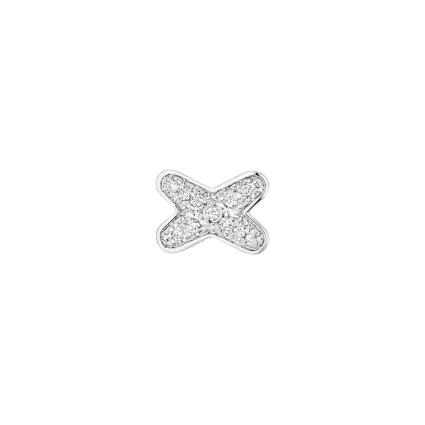 ˇTrend JewelryˇJEUX DE SILVER DIAMOND EARRINGS