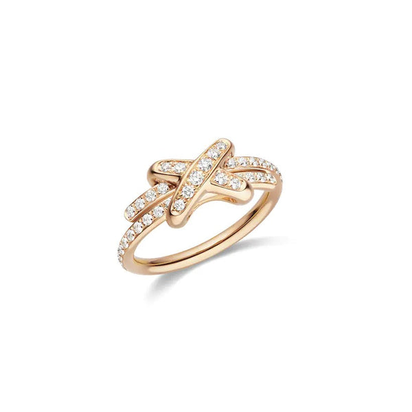 ˇTrend JewelryˇJEUX DE RING PINK GOLD DIAMOND