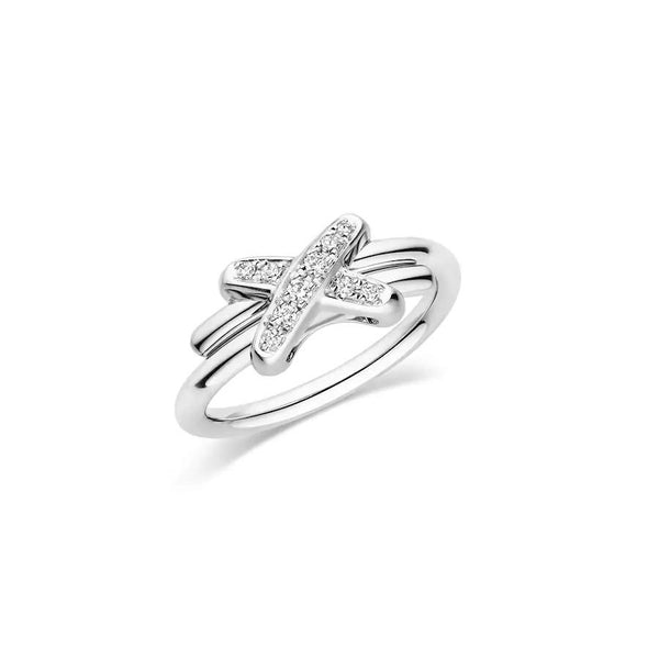 ˇTrend JewelryˇJEUX DE SILVER DIAMOND RING