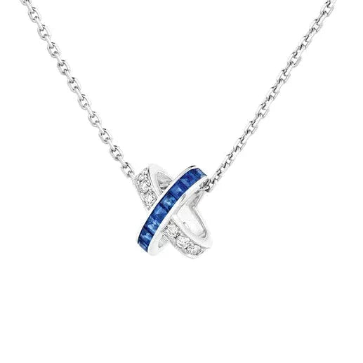 ˇTrend JewelryˇLIENS DIAMOND SILVER NECKLACE