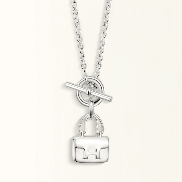 ˇTrend JewelryˇPOP H PEDANT SILVER NECKLACE
